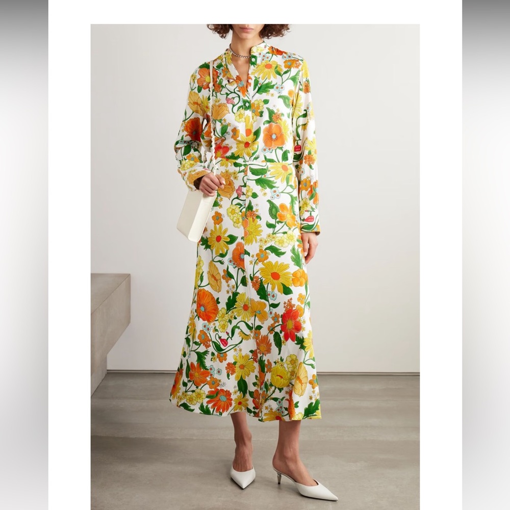 Stella McCartney Floral Print Twill Shirt